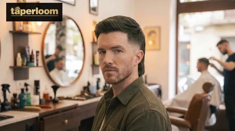 Modern low taper fade mullet with clean subtle blend