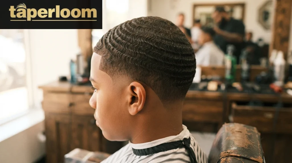 Teen with 360 waves and a low taper fade