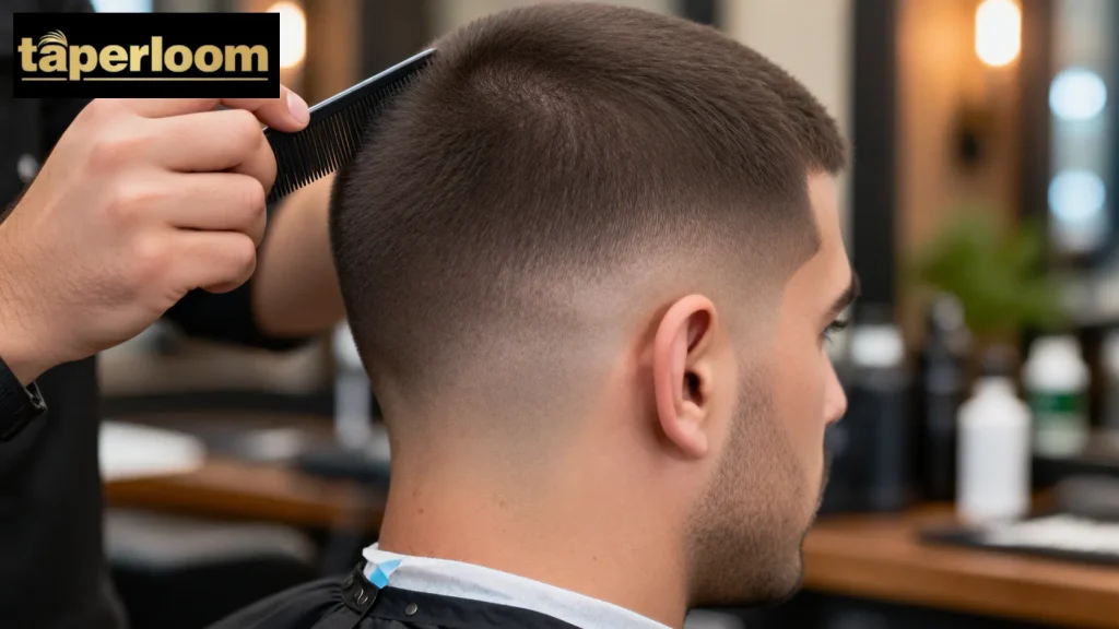 4 guard buzz cut blended into a fade on the sides