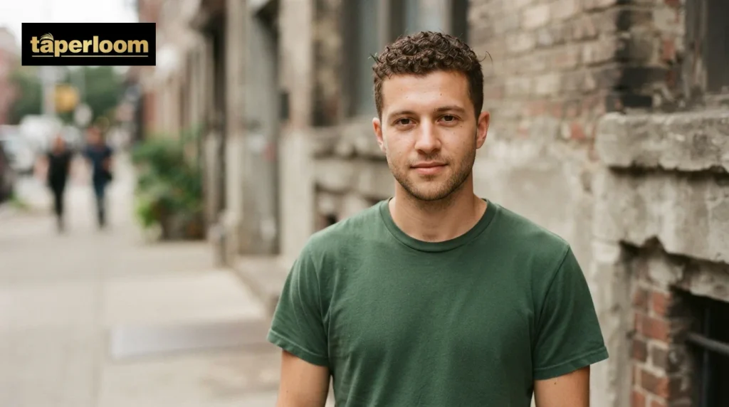 Man with curly hair wearing an 8 guard buzz cut with visible curl texture on top