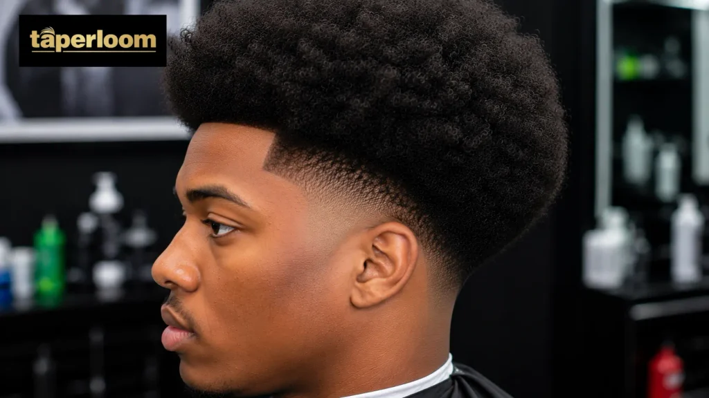Low taper fade big afro