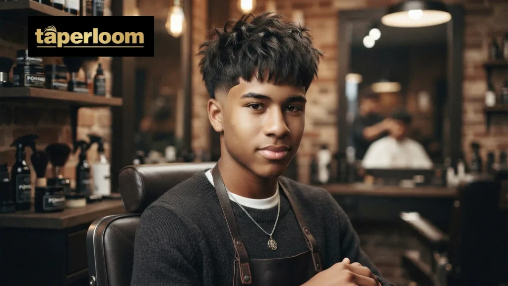 Low Taper Fade with Textured Fringe"