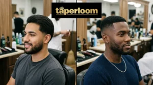 Low taper vs low fade — two haircuts side by side, one with a soft blended taper and one with a sharp low fade
