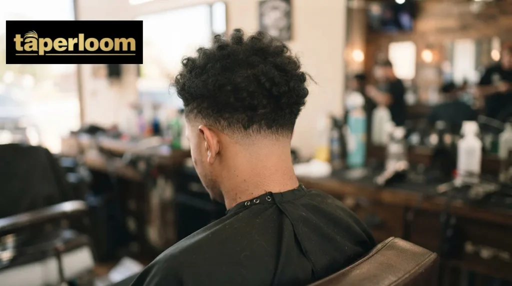 Back view of a mid taper haircut showing the neckline finish