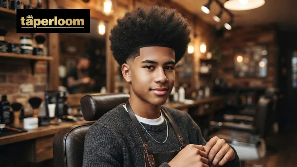 Puffy Hair with Low Taper Fade"