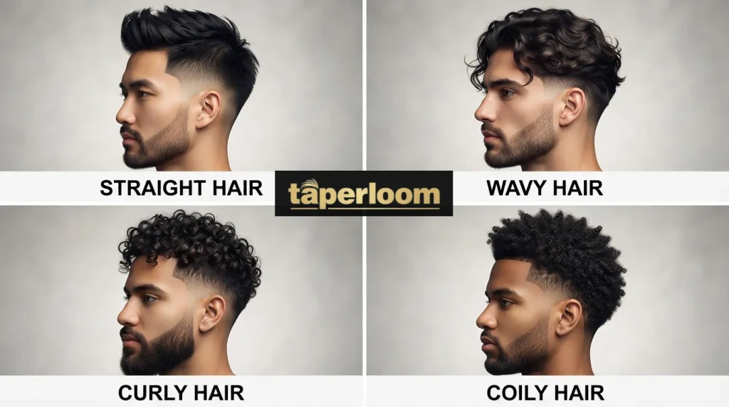 "Taper low burst fade on straight, wavy, curly, and coily hai