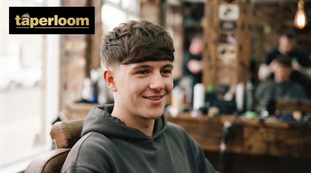 Man with a heart-shaped face wearing a fuller side swept fringe