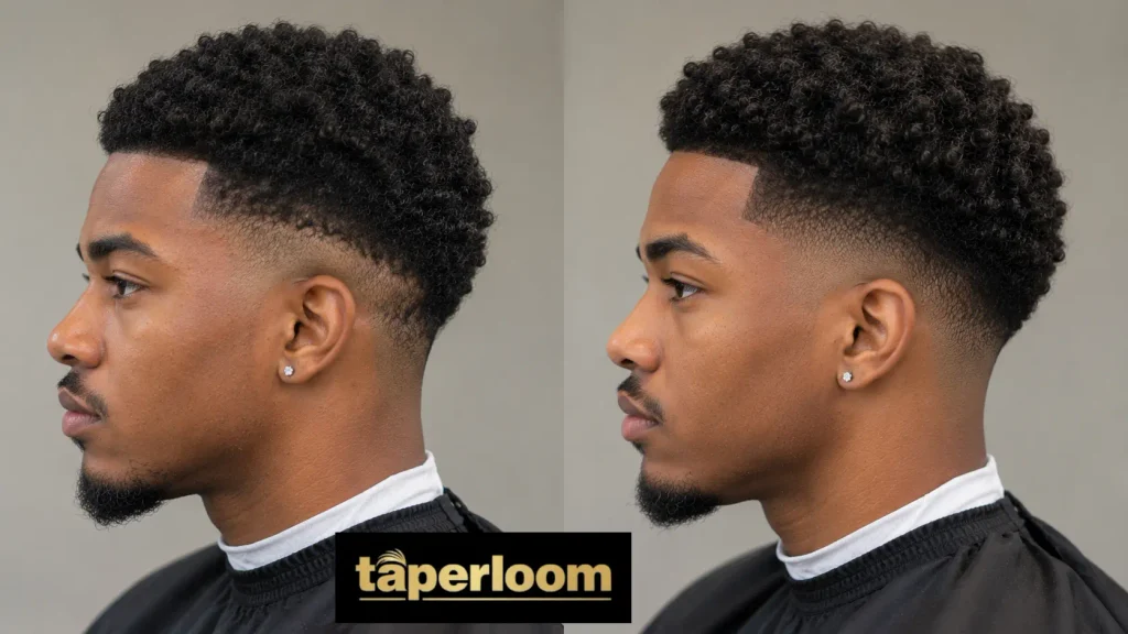 Comparison of an uneven fade versus a clean blended mid taper fade